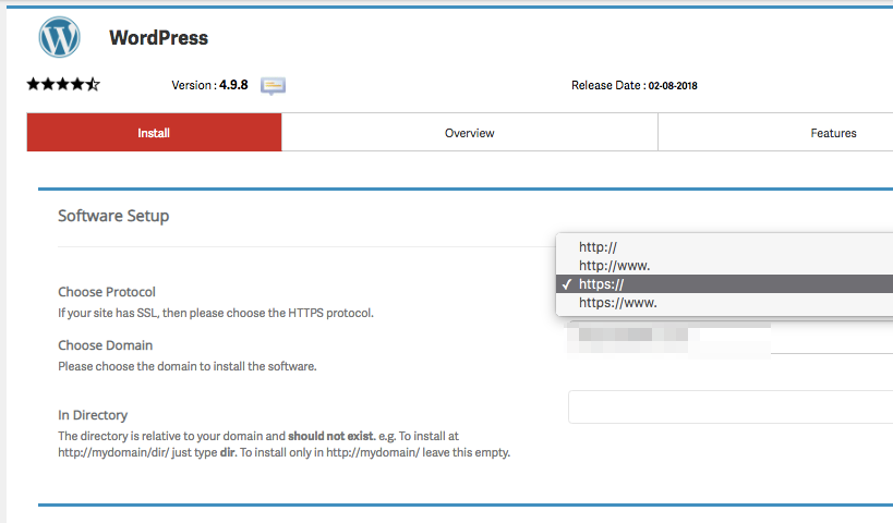 sæt protokol SSL wordpress